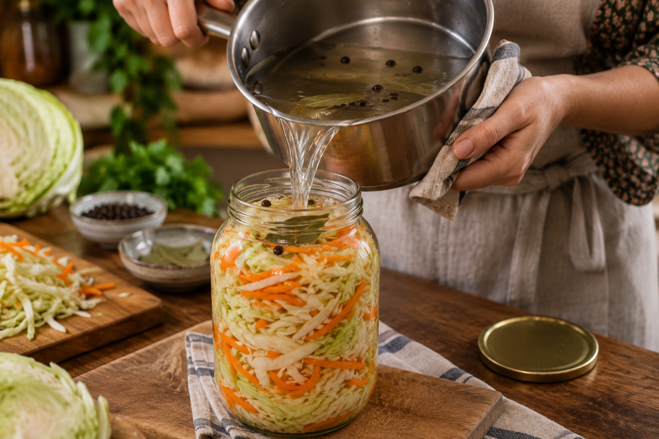 Салат из маринованной капусты на зиму