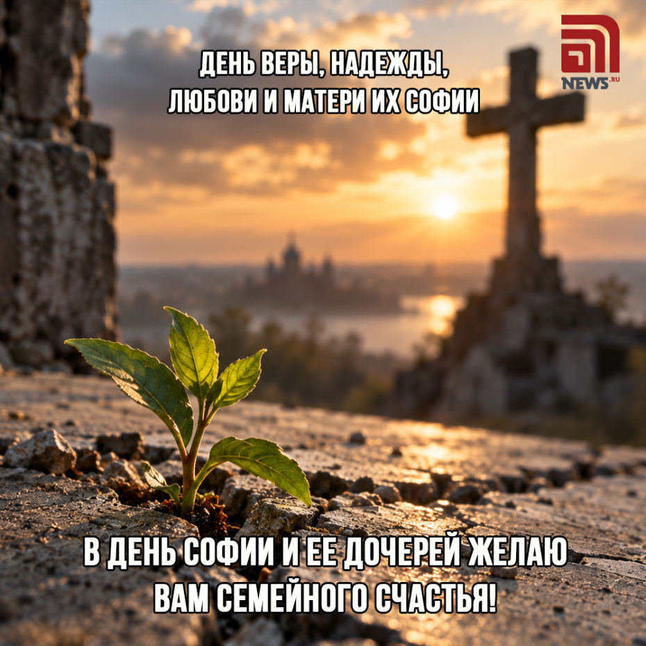 Открытка на День Веры, Надежды, Любови, Софии 30 сентября