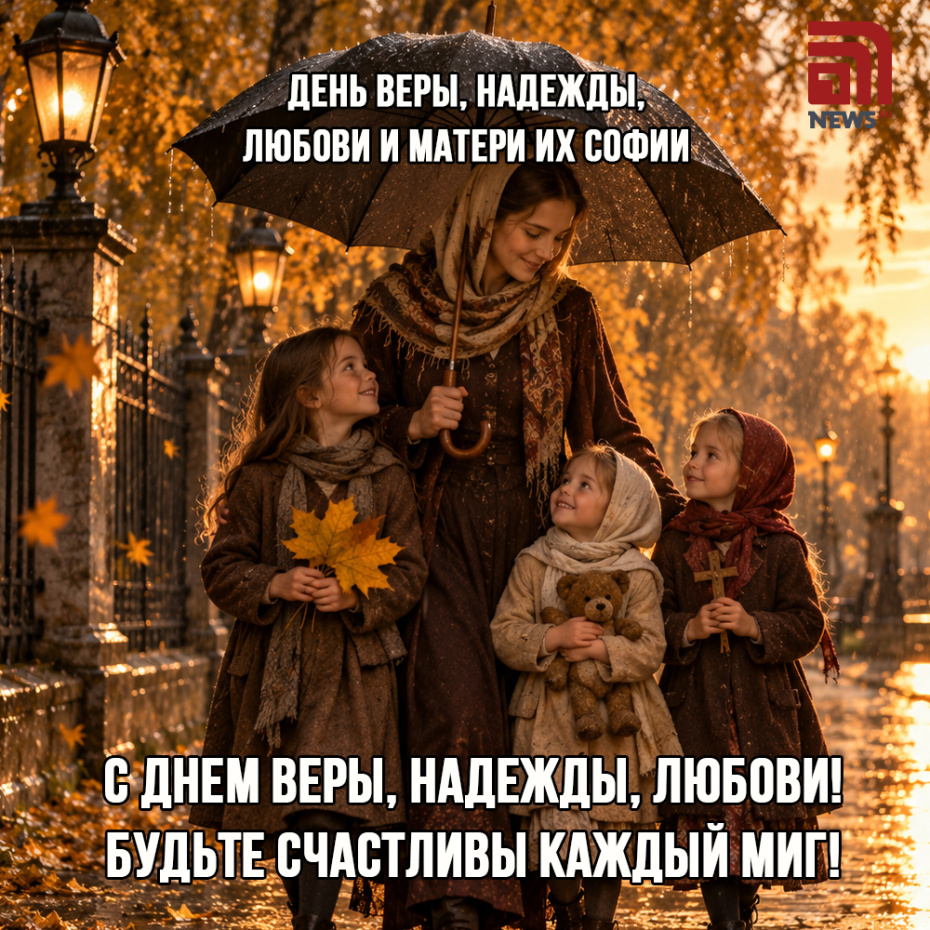 Открытка на День Веры, Надежды, Любови