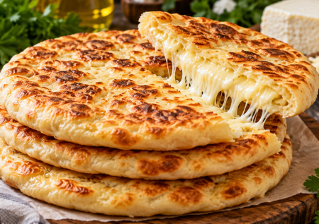 Хачапури на сковороде: быстрое тесто на сметане и сыр — самые вкусные лепешки с начинкой