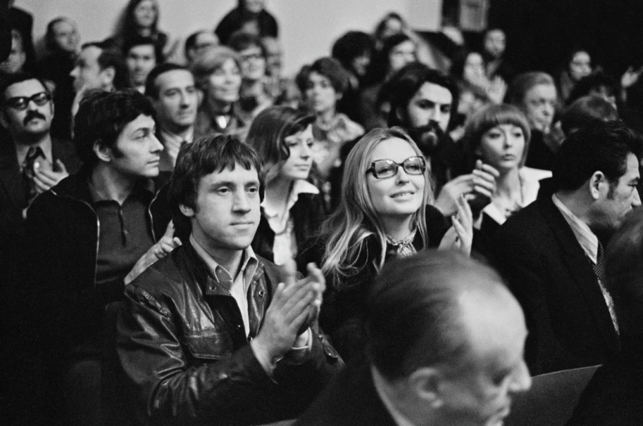 Марина Влади и Владимир Высоцкий в день 15-летнего юбилея Московского театра драмы и комедии на Таганке в 1979 году