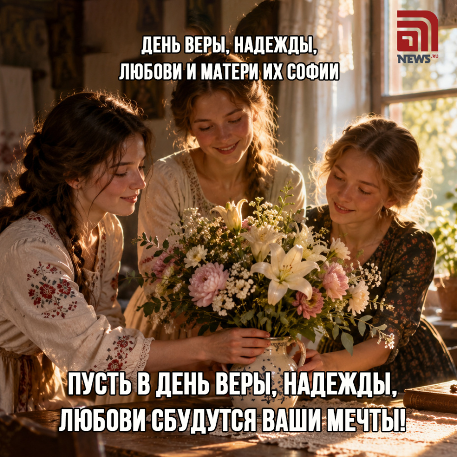 Открытки на День Веры, Надежды, Любови и матери их Софии
