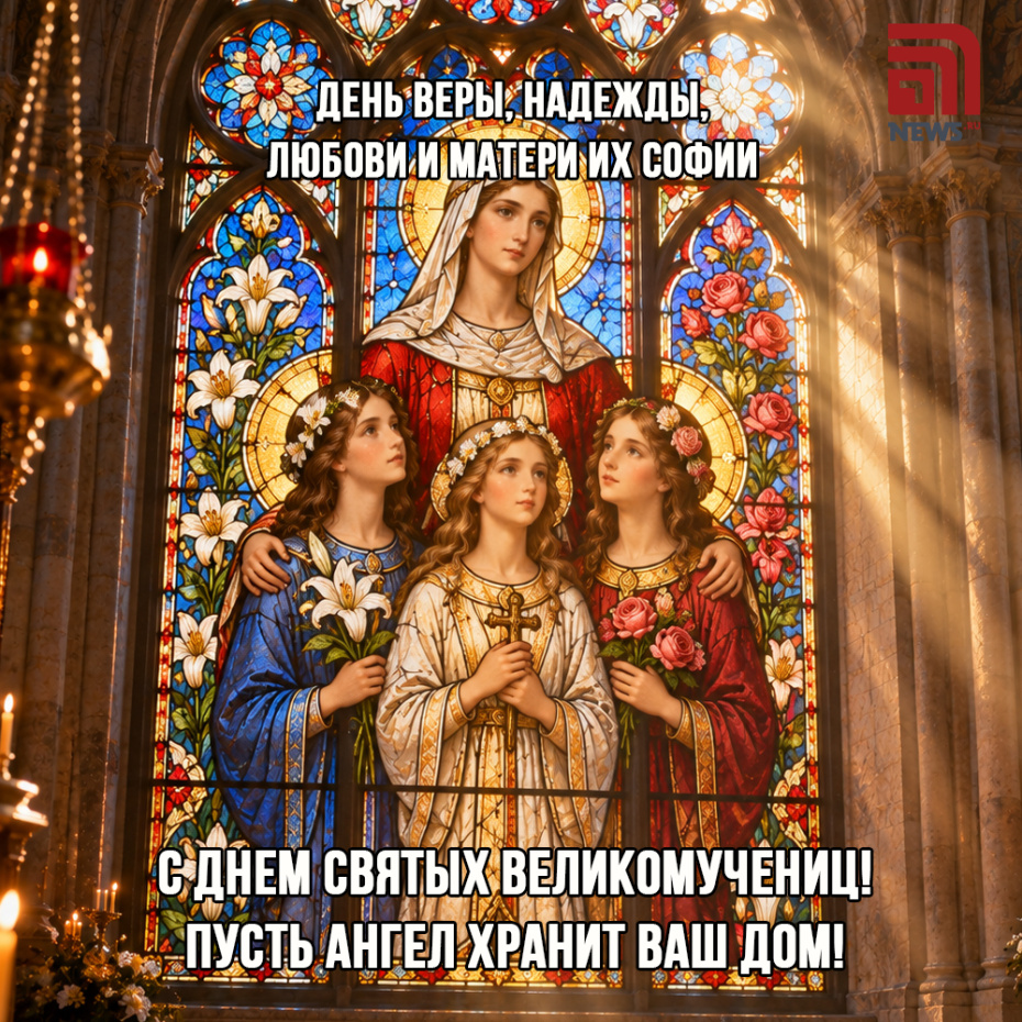 Открытка на День Веры, Надежды, Любови и матери их Софии