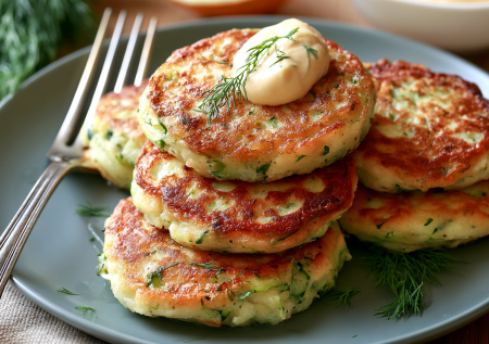 Один кабачок и 3 ложки манки — жарю пышнульки из кабачка: простой вкусный завтрак