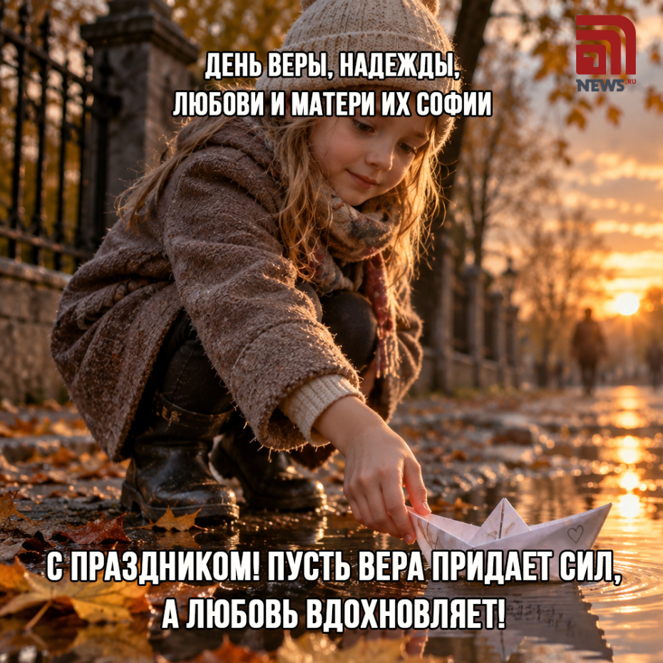 Открытка на День Веры, Надежды, Любови, Софии