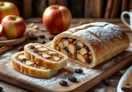 Без масла и кефира: яблочный рулет — простейшее тесто на воде, а вкус как из пекарни