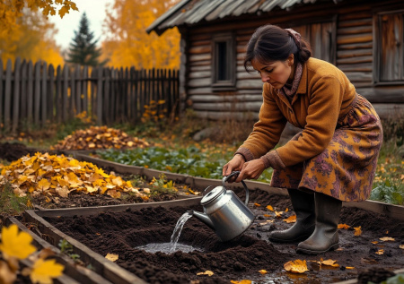 Лью на грядки в октябре — весной ни одного паразита: проволочник, медведка и тля исчезают