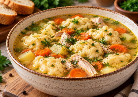 Лапшу больше не покупаю: делаю клецки за 5 минут — варим вкусный суп с курицей «Деревенский»