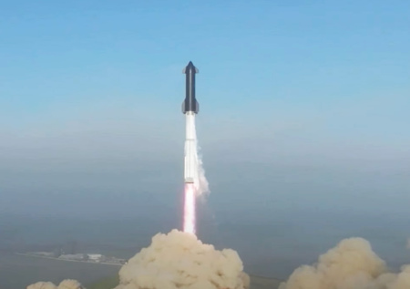 Ракета Starship нового поколения стартовала с космодрома в Техасе