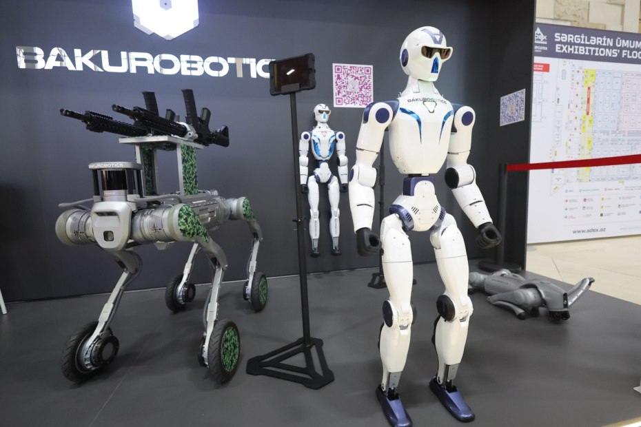 Роботы от азербайджанской компании Bakurobotics на 6-й Азербайджанской международной оборонной выставке ADEX 2026