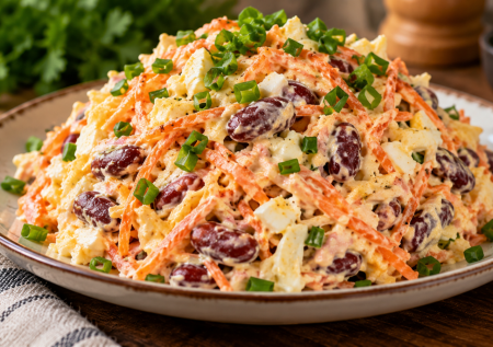 Беру сырок «Дружба» и банку фасоли — простой и вкусный салат, о котором многие не знают
