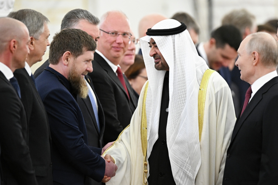 Президент ОАЭ Мухаммед бен Заид Аль Нахайян и Рамзан Кадыров во время встречи в Москве в 2026 году