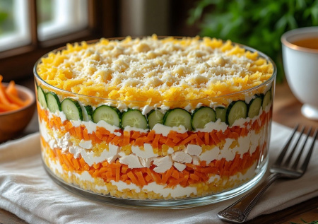 Обычная грудка да зубчик чеснока, а вкус новый, ни на что не похож: салат «Нежность» — хит на каждом застолье