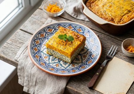 Вот что я теперь делаю с тыквой вместо скучной каши: двухслойная запеканка с апельсином