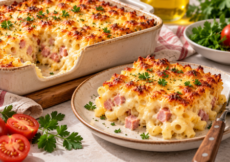 Макаронник выходит вкусный, как лазанья: простой рецепт с ветчиной — быстрый ужин без забот