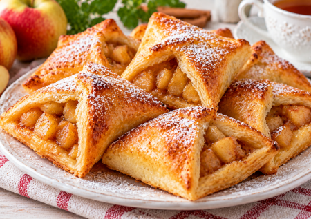 Из яблок делаю румяные кулечки: начинка мягкая, края карамельные — к чаю лучше любого печенья