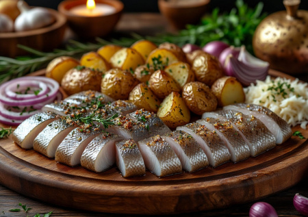 Вместо ужина — мировая закуска с селедкой: набор продуктов на 300 рублей, оторваться невозможно