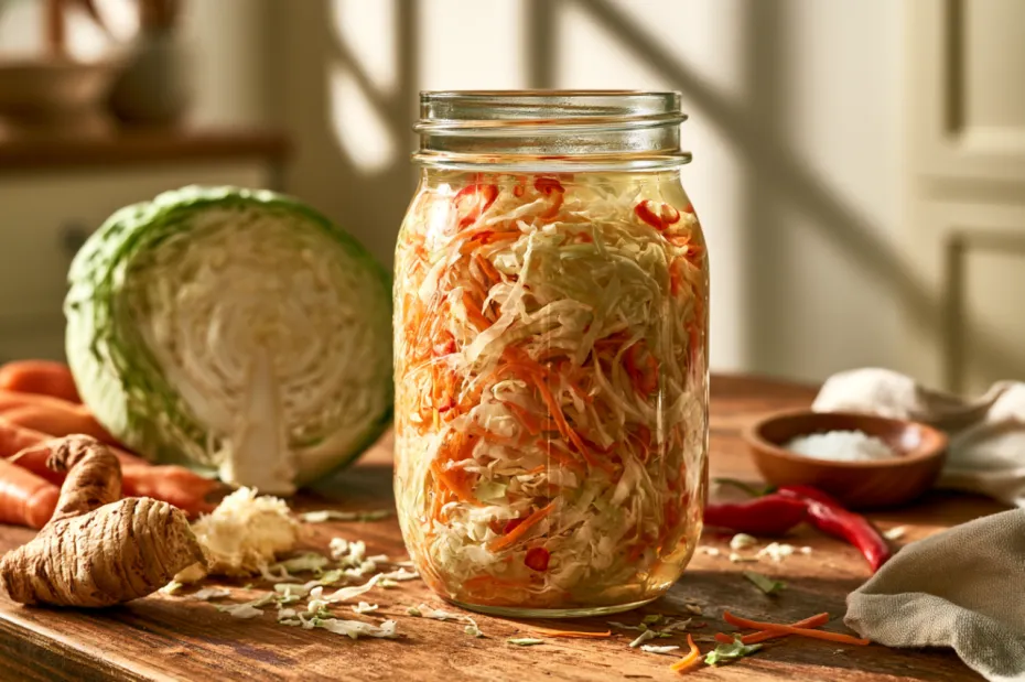Острая маринованная капуста с хреном
