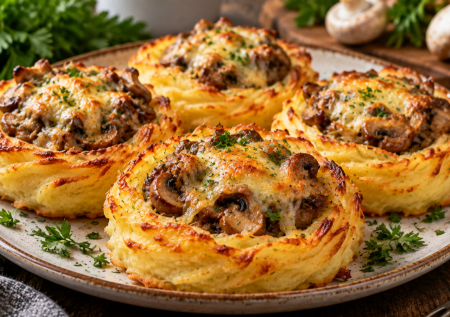 Картофельные гнезда с грибами «Привет из Белоруссии»: вкуснятина на ужин или даже на праздник