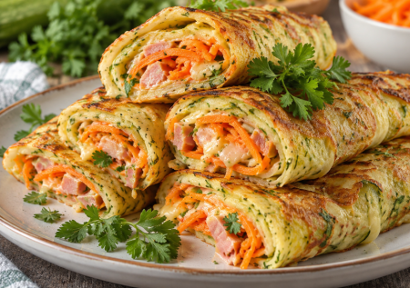 Кабачковые блинчики с интересной начинкой: сворачиваю в рулеты — вкуснее надоевших чебуреков и беляшей