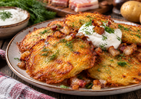 Картофельные деруны «Белорусские»: вкуснятина из обычной картошки — готовятся мгновенно