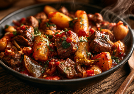 Самое вкусное татарское рагу: готовим азу с говядиной и солеными огурцами
