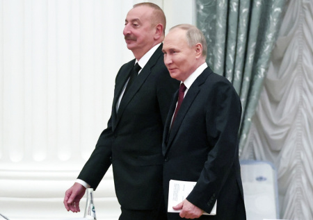 Алиев, Путин и Бердымухамедов пообщались в кулуарах саммита СНГ