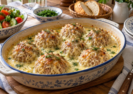 Рисовые ежики в сырной заливке: вкуснятина — просто, но вся семья просит добавку