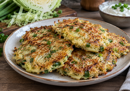 Лепешки из капусты и зеленого лука: быстрый рецепт вкуснятины — берем молодую капусту, кефир и пучок лука