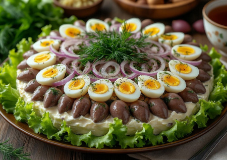 Когда хочется вкусненького, но надо экономить, готовлю салат «Сердцеедка»: проще и дешевле оливье
