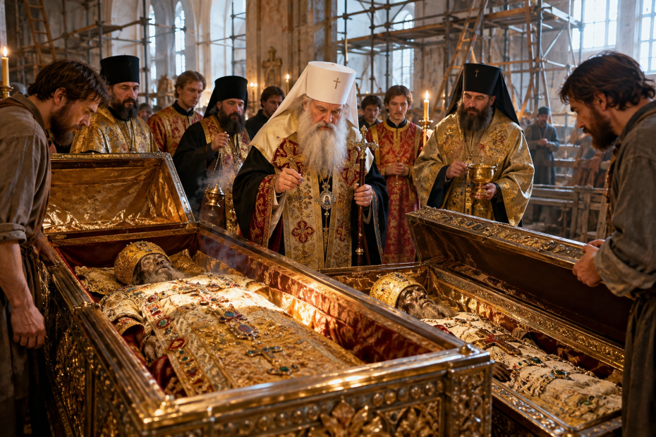 Обретение мощей святителей Гурия и Варсонофия