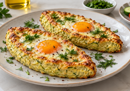 Хит из кабачков: хачапури «Кабачули» с яйцом — вкуснятина на завтрак из творожного теста