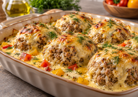 Рисовые ежики с фаршем: обалденная вкуснота в сливочно-горчичном соусе — и гарнир не нужен