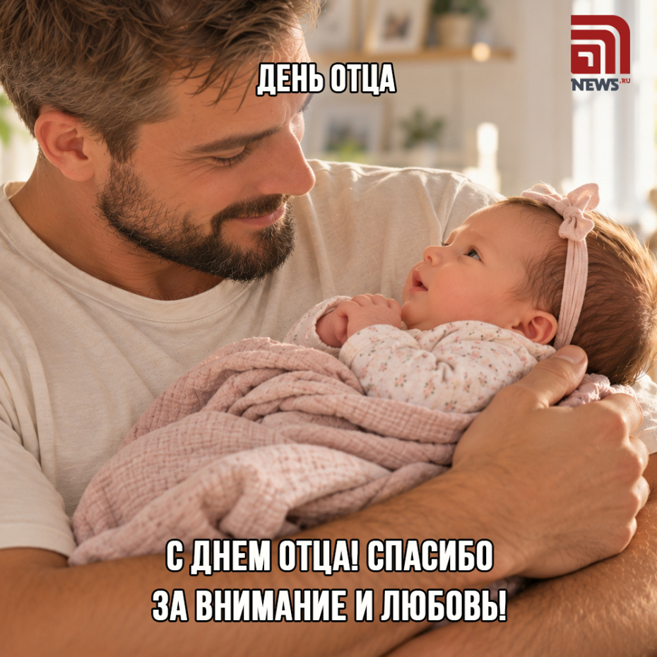 Трогательная открытка на День отца