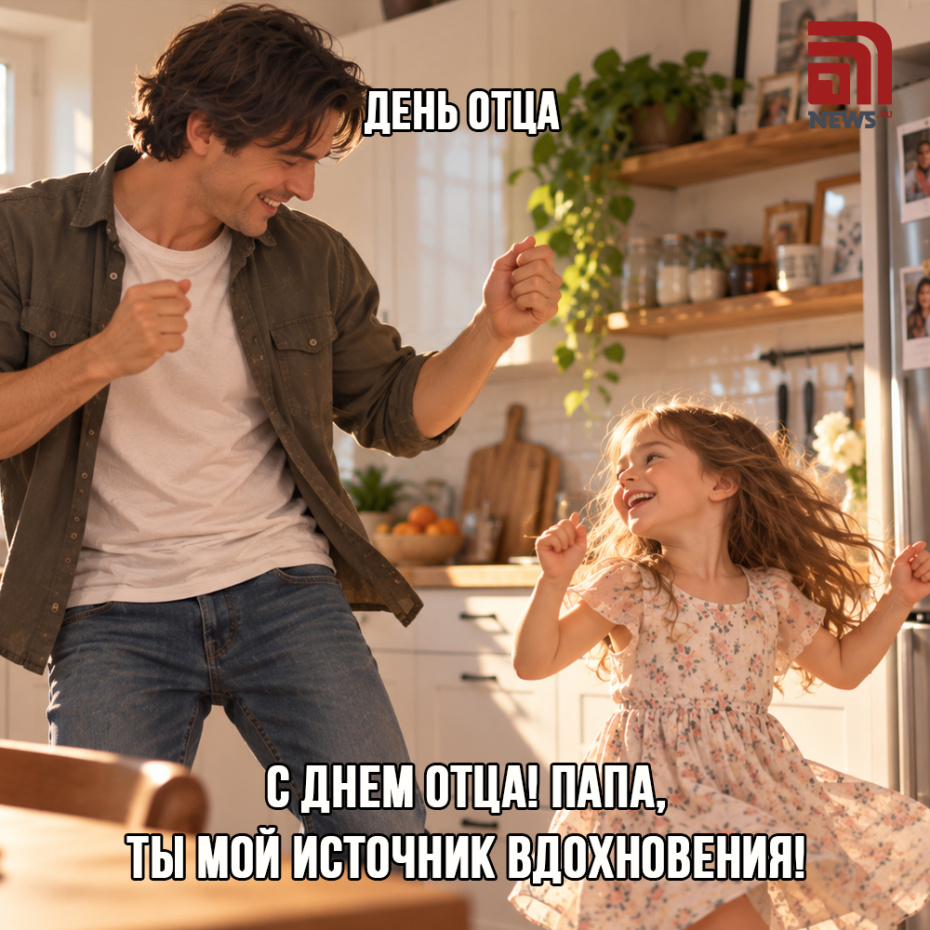 Нежная открытка на День отца