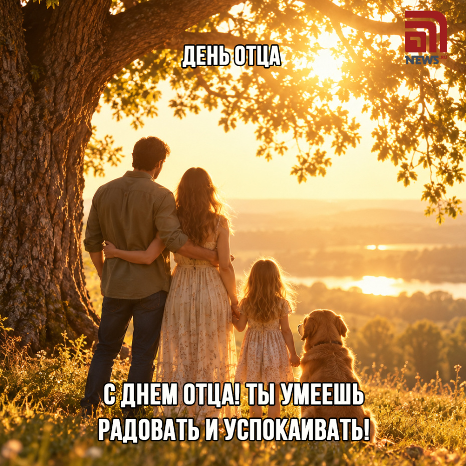 Позитивная открытка на День отца