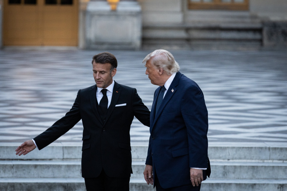 Эммануэль Макрон и Дональд Трамп