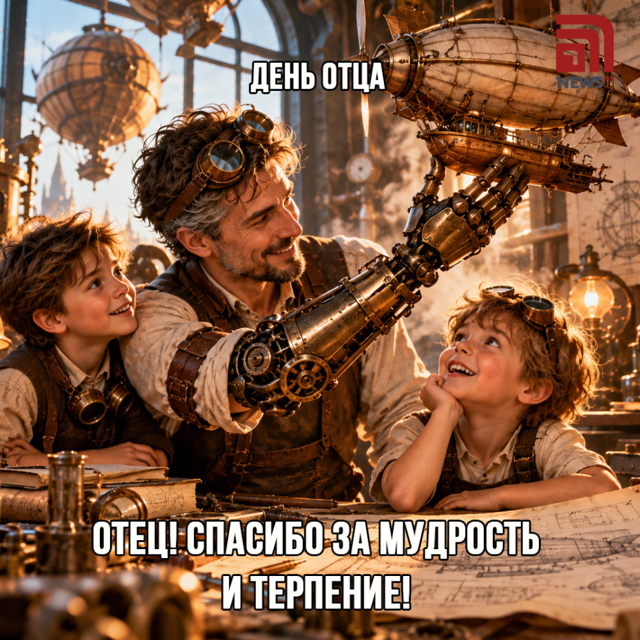 Картинка с поздравлениями на День отца