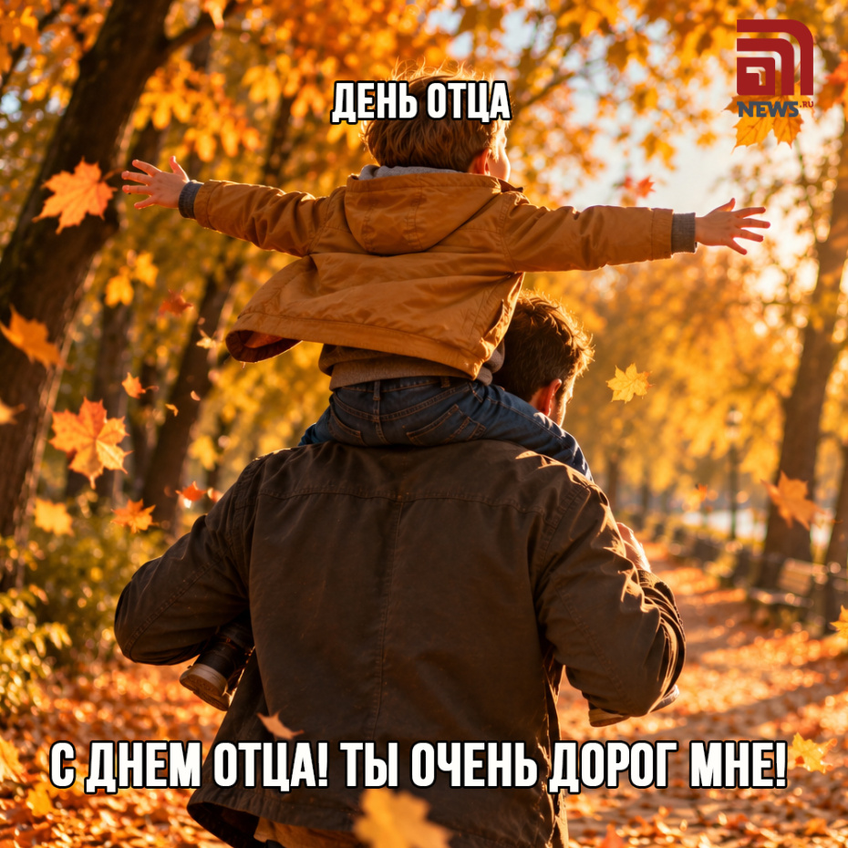 Открытка с пожеланиями на День отца