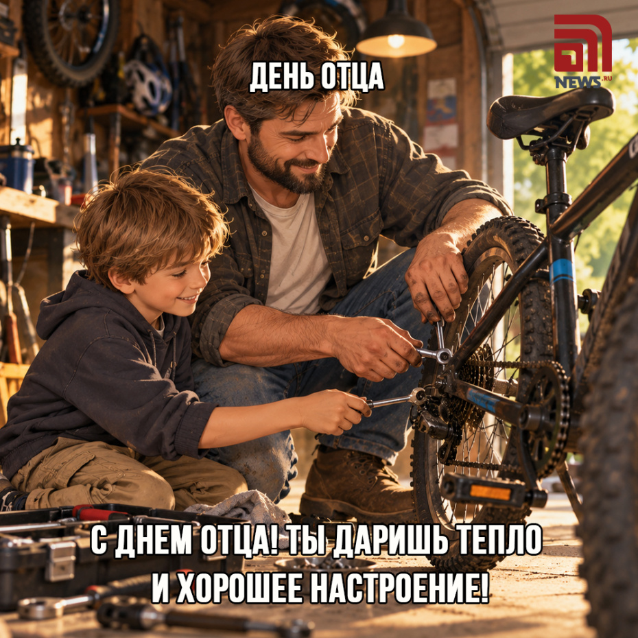 Домашняя открытка с Днем отца 18 октября