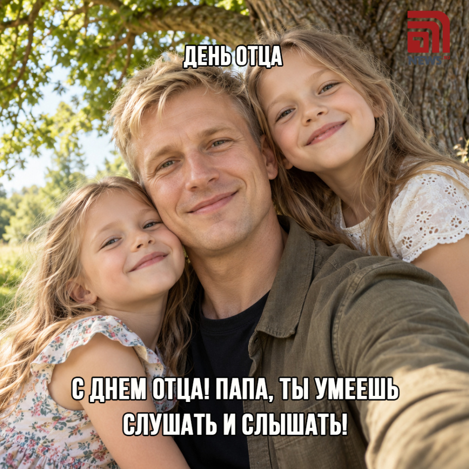 Домашняя открытка на День отца
