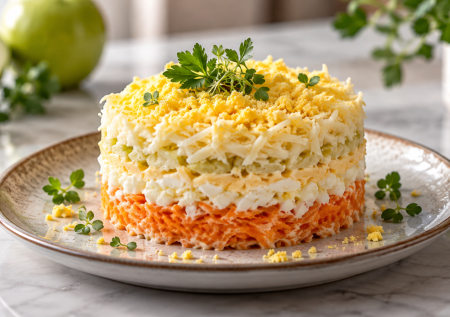 Салат «Кокетка» с морковкой — вкуснота за 10 минут: нужно натереть на терке 5 простых продуктов