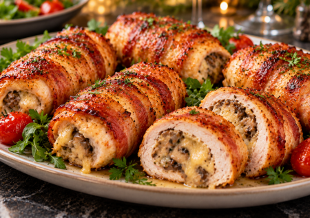Горячее на праздник быстро и вкусно: куриные рулетики в беконе — вкусная феерия на вашем столе