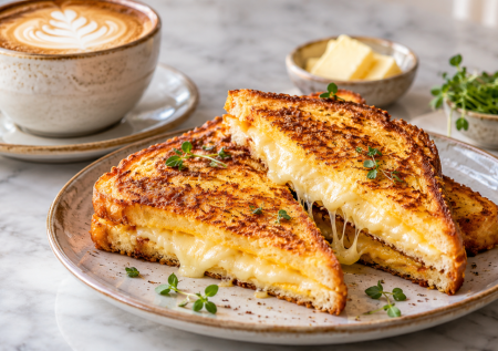 Вместо вареных и жареных делаю французские гренки с сыром: вкусный завтрак как в кафе за 15 минут