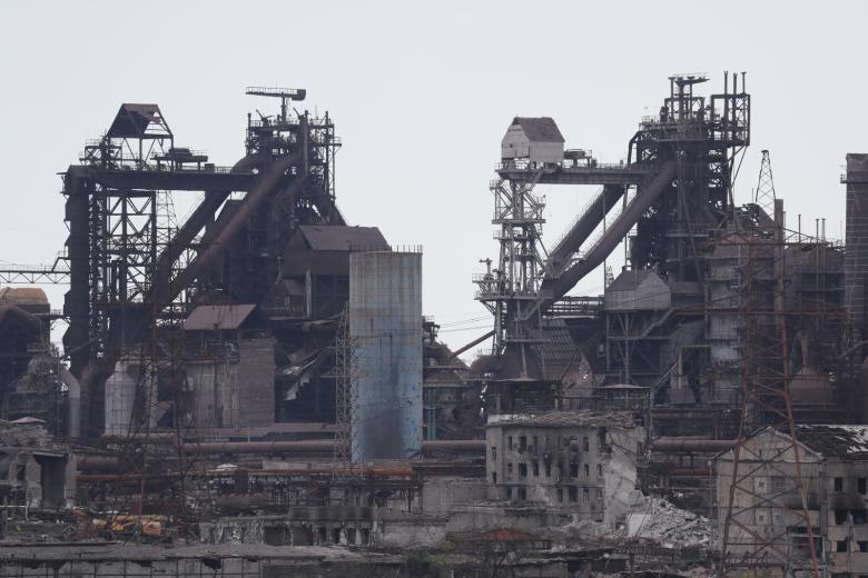 Вид на завод «Азовсталь»