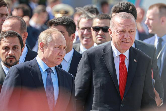 Владимир Путин и и Реджеп Тайип Эрдоган