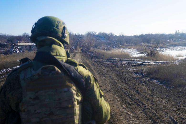 Боец ВС РФ в зоне СВО