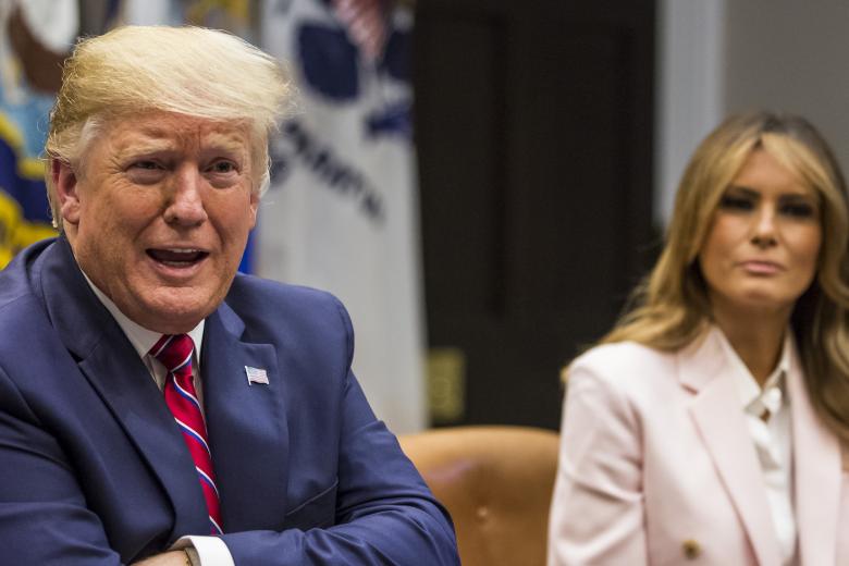 Президент США Дональд Трамп с супругой