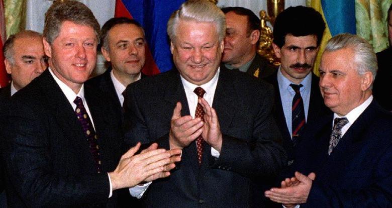 Билл Клинтон, Борис Ельцин и Леонид Кравчук 