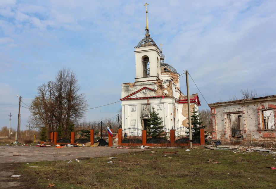 Церковь Воздвижения Креста Господня, построенная в 1831 в Черкасском Поречном